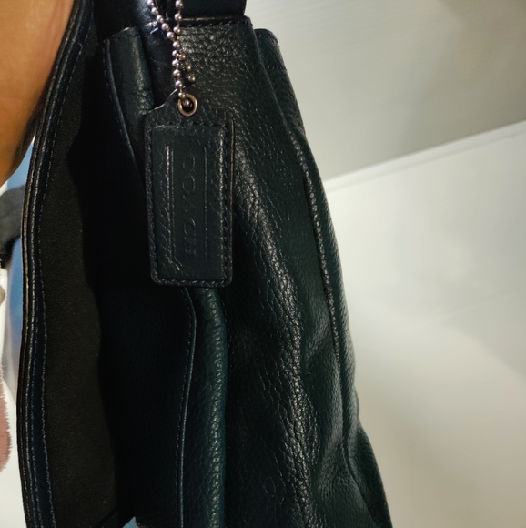 Genuine vintage COACH Camden  pebbled blue leather brief messenger bag like new - Picture 13 of 13